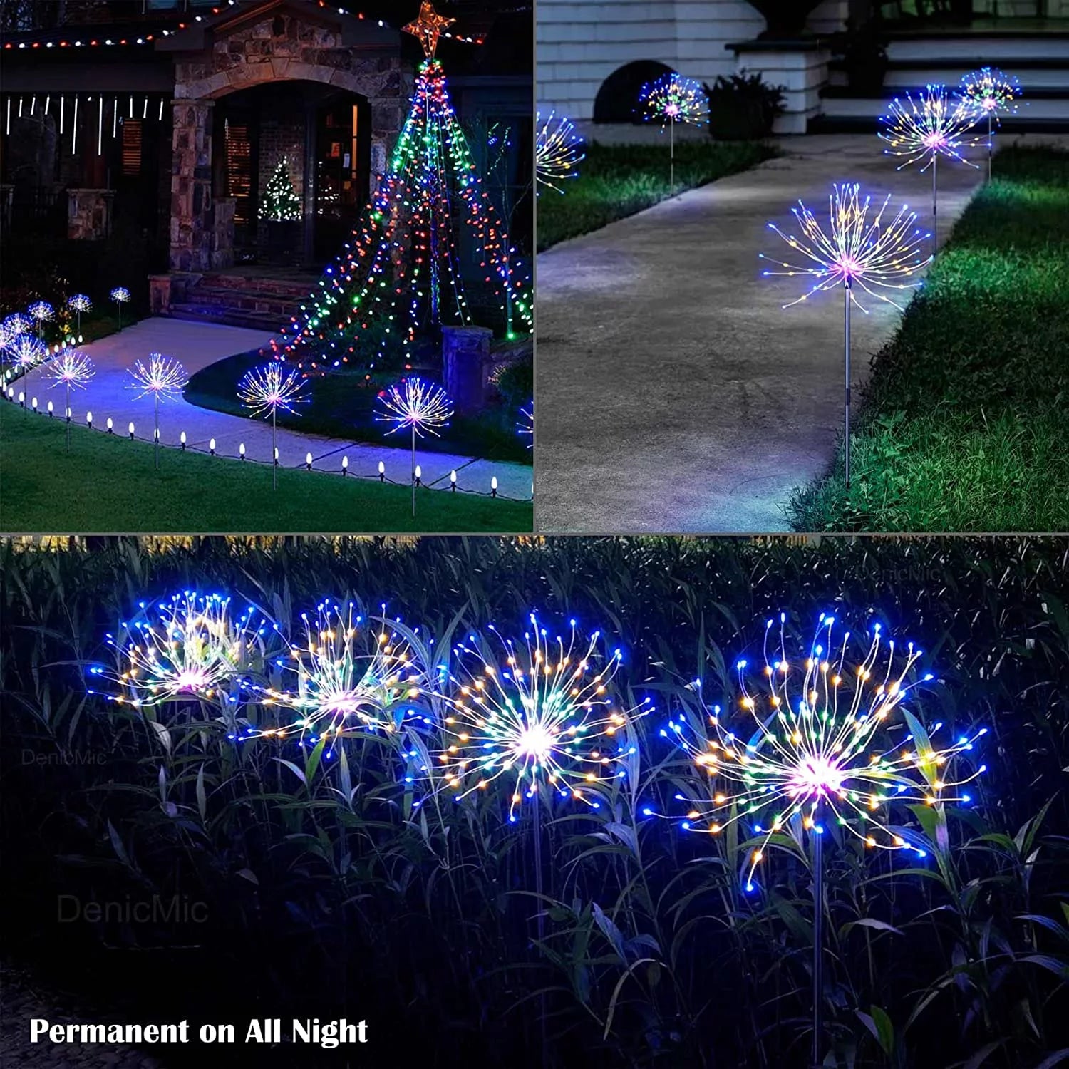 4 Pack Firework Lights, for Party Patio Garden Decoration