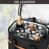 6 Bottle Carrier Tote | Insulated Padded Wine Cooler Bag for Travel. Picnic, BYOB | Portable Leakproof Wine Tote Bag!