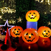 5Pcs Led Light up Balloon Latex Pumpkin Balloons Halloween Party 