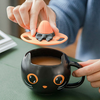 Cute Coffee Mug Limited Tea Cup Edition Mysterious Black Cat Cup