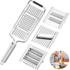 Multifunction Vegetable Cutter Meat Potato Slicer Carrot Grater Steel Blade