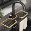 Kitchen Space Aluminum Sink Drain Rack Basket Organizer 