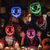 LED Halloween Mask Luminous Glow in the Dark Mascaras Halloween Party Costume Cosplay Masques Horror Props Neon Light Masquerade