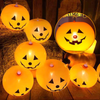 5Pcs Led Light up Balloon Latex Pumpkin Balloons Halloween Party 