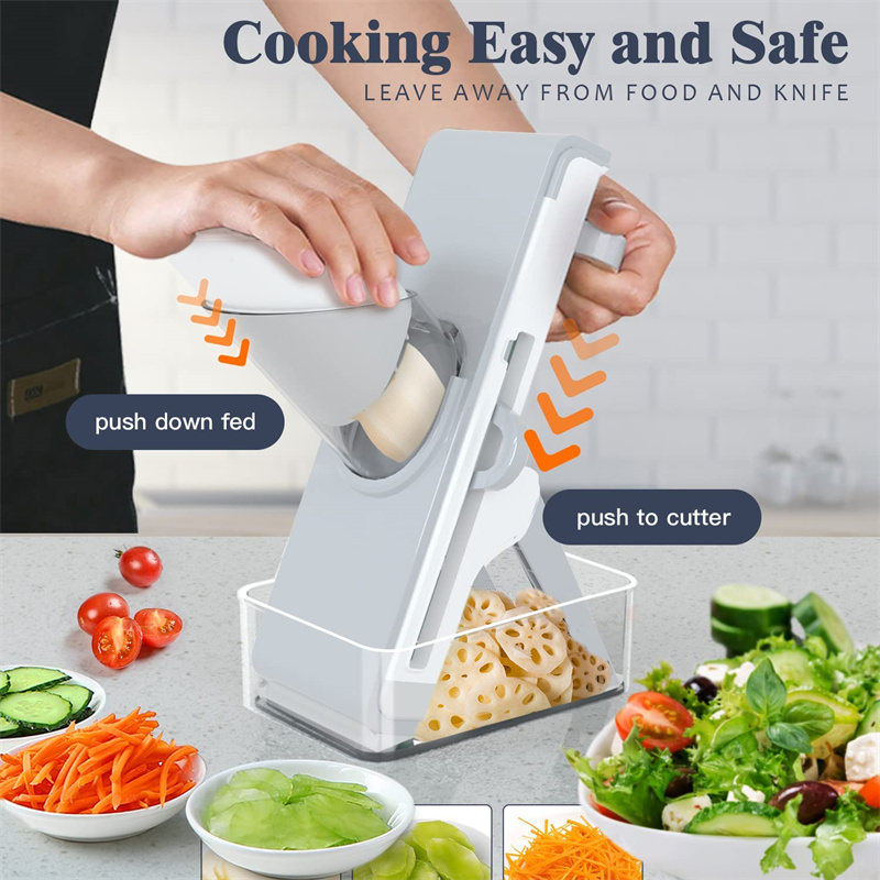 Multifunction Vegetable Cutter Meat Potato Slicer Carrot Grater Steel Blade