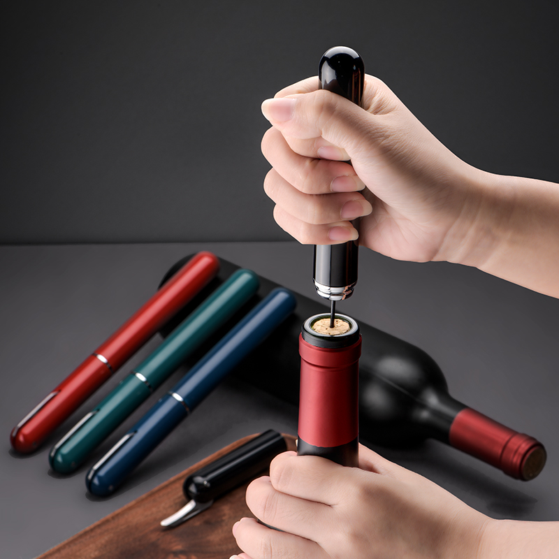 Air Pump Wine Bottle Opener Portable Stainless Steel Pin & Cork Remover 