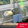 Kitchen Space Aluminum Sink Drain Rack Basket Organizer 