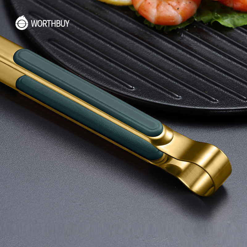 Gold Stainless Steel Food Tongs 