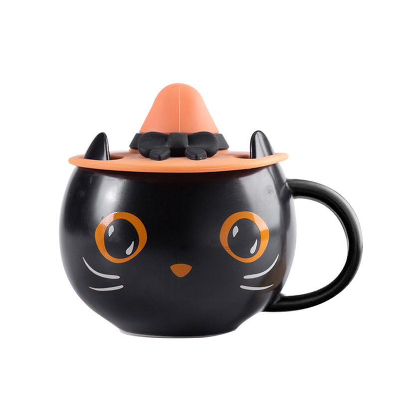 Cute Coffee Mug Limited Tea Cup Edition Mysterious Black Cat Cup