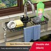 Kitchen Space Aluminum Sink Drain Rack Basket Organizer 