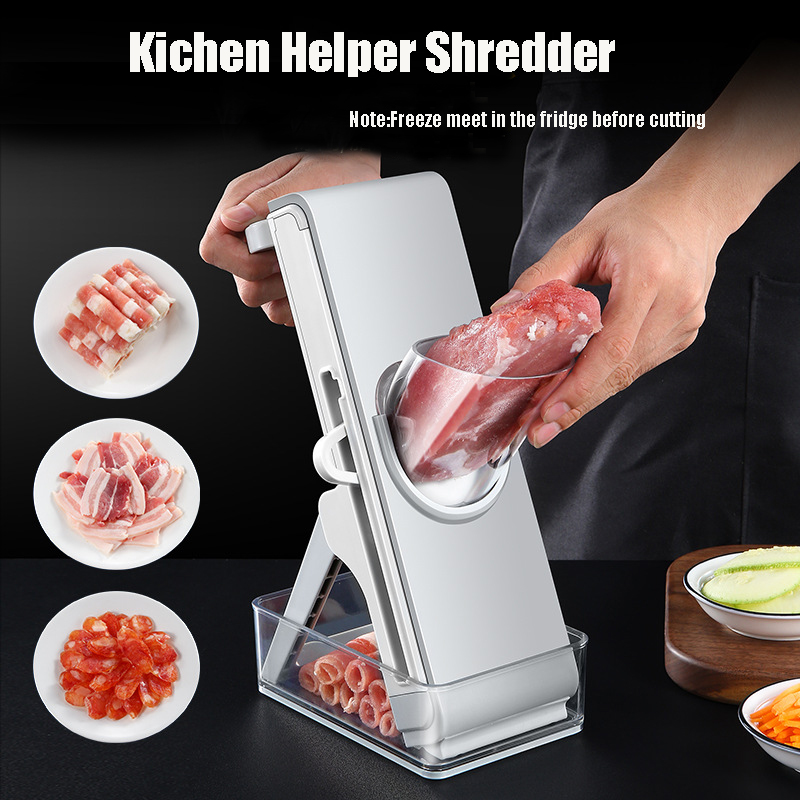 Multifunction Vegetable Cutter Meat Potato Slicer Carrot Grater Steel Blade